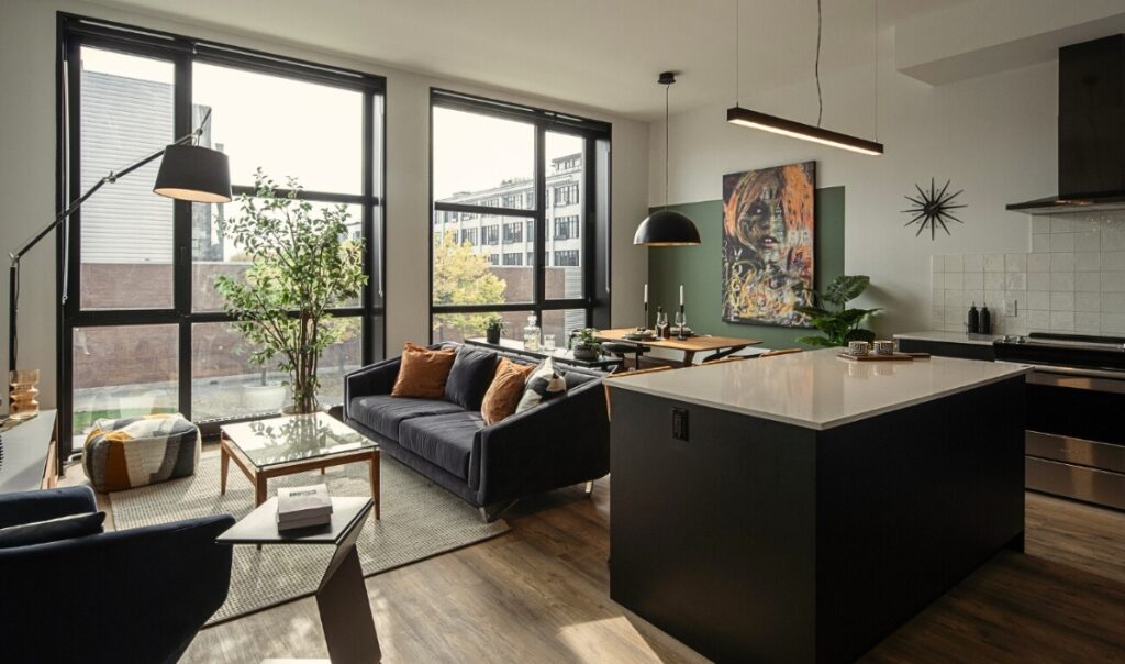 Labo habitats locatifs salon lumineux