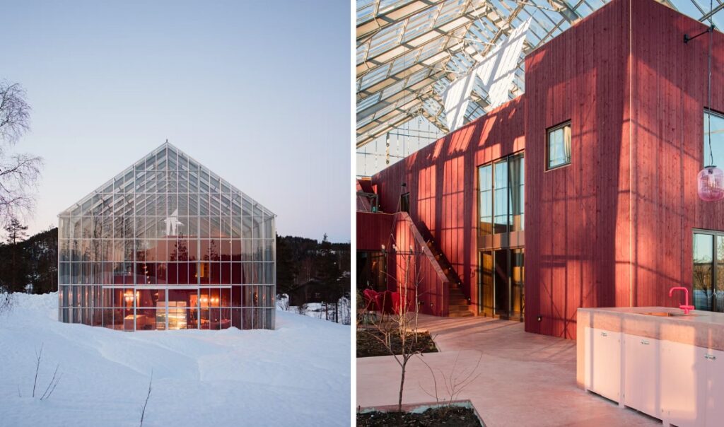 maison dans une serre