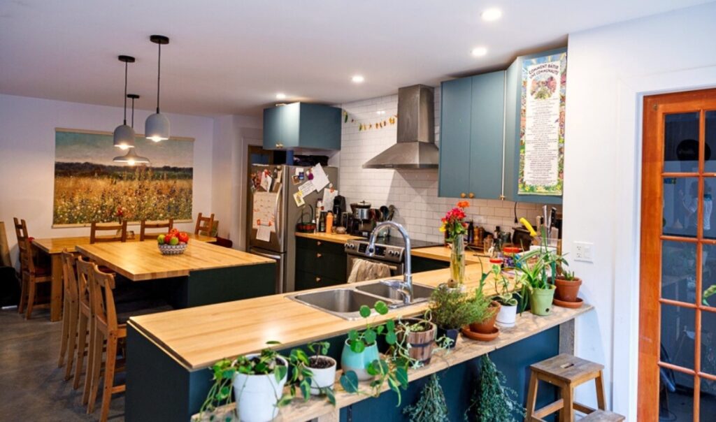 cuisine de la maison de la fiducie foncière communautaire de Dunham