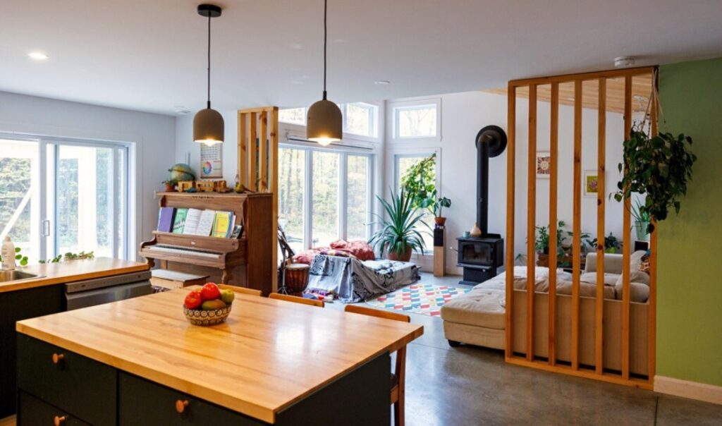 salon de la maison de la fiducie foncière communautaire de Dunham