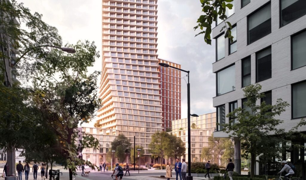 Une tour torsadée de 32 étages pourrait voir le jour à Griffintown