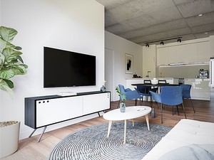 Livingroom of a NUBERRI unit
