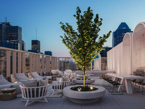 Imperia Condominiums rooftop terrace with relaxation aera