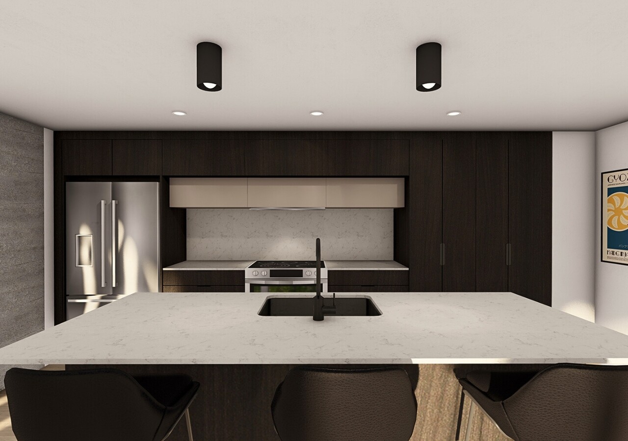 Anticosti Lévis rental condos dark finishes