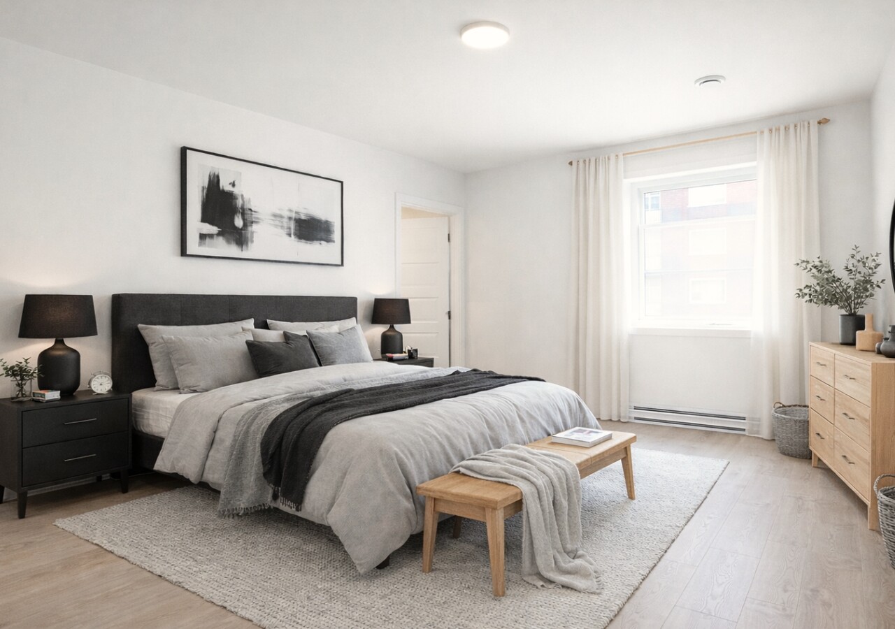 Axe St-Laurent 3 luminous bedroom