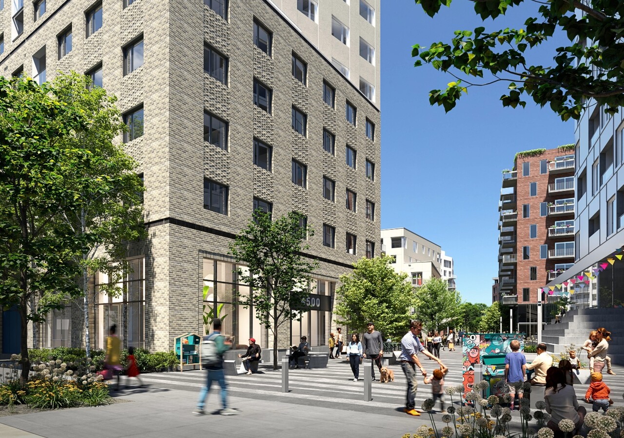 Canoë Condos entrée sur la rue