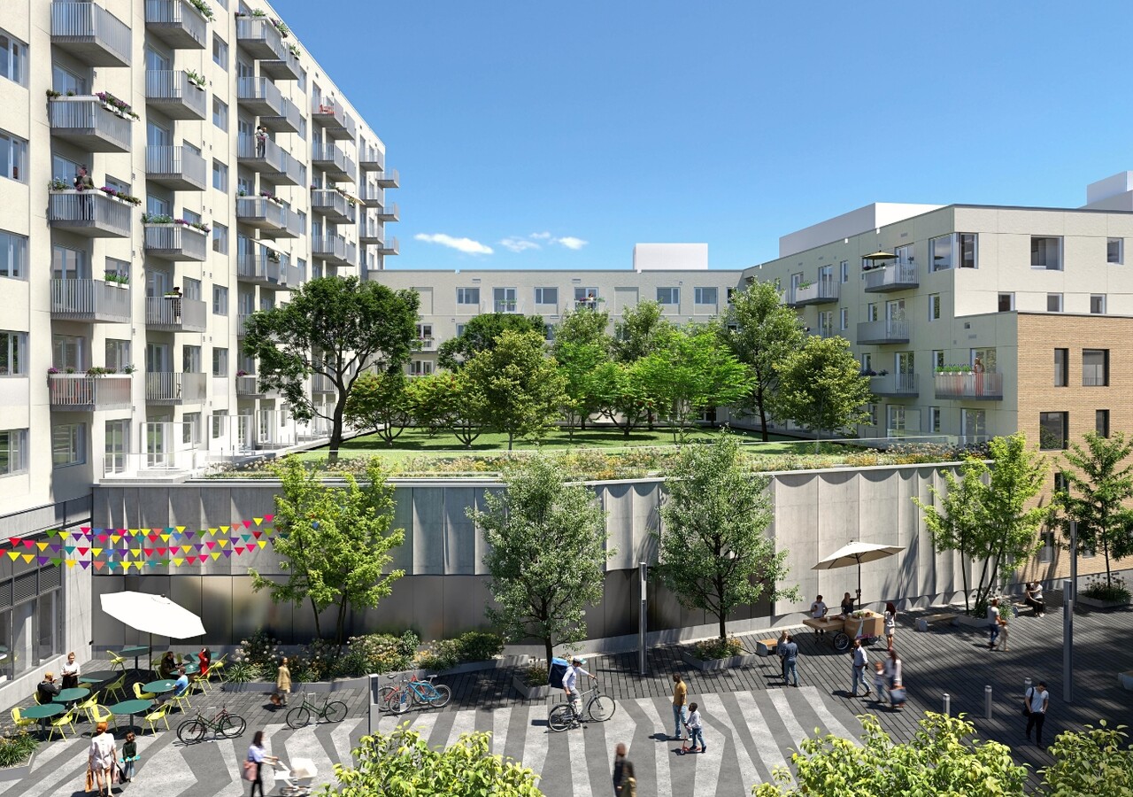 Canoë Condos cour intérieure