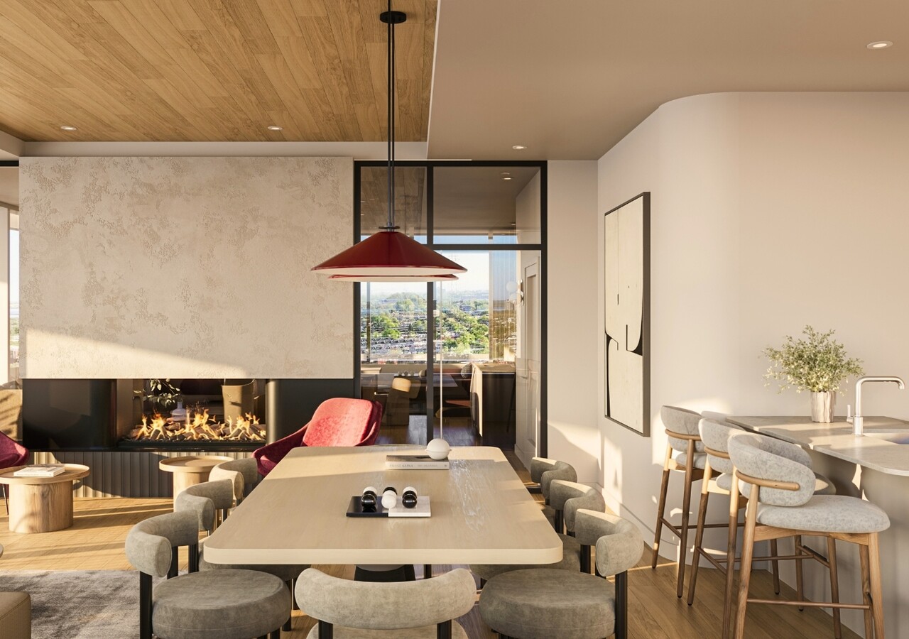 Hallo lounge avec foyer