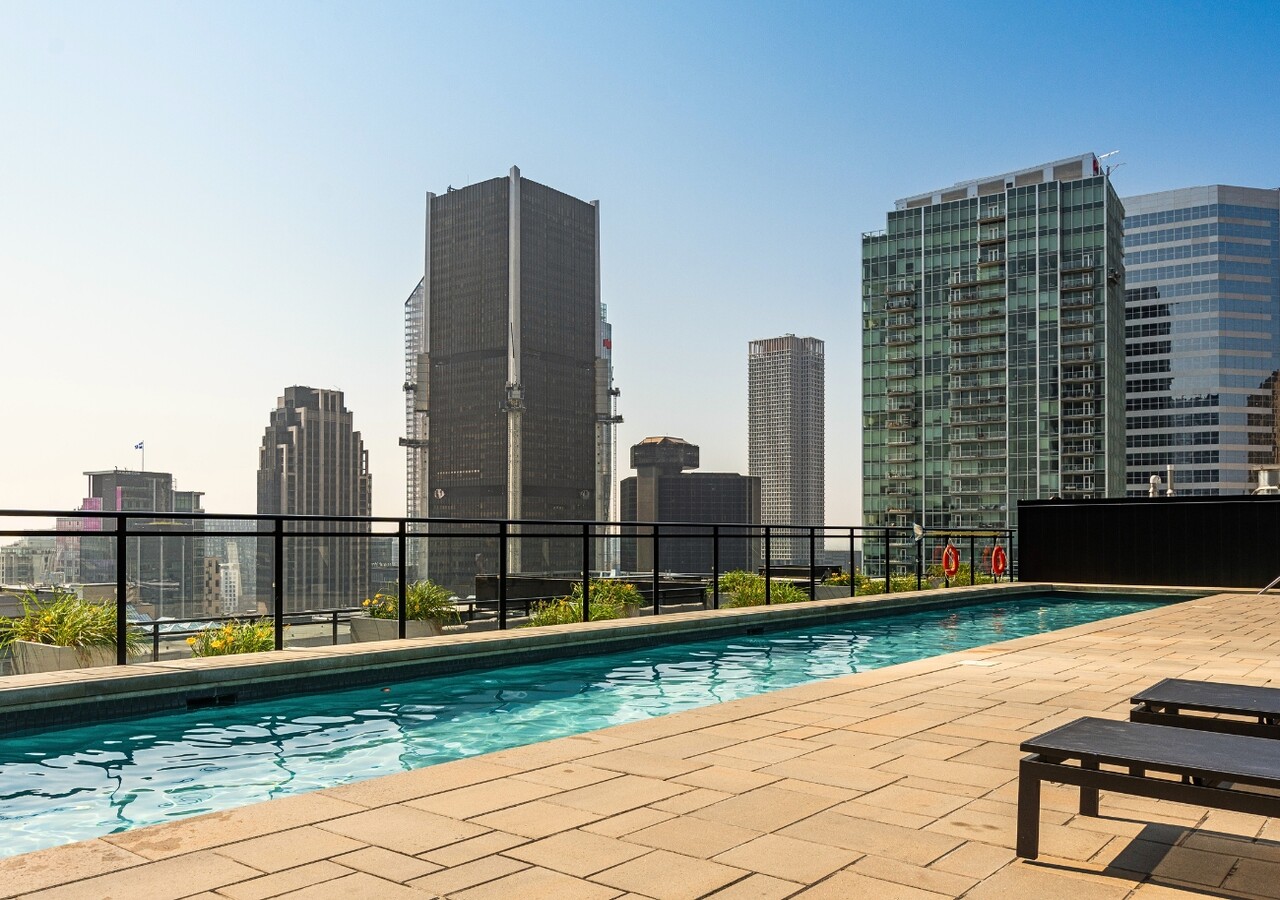 Humaniti Montréal pool with a view