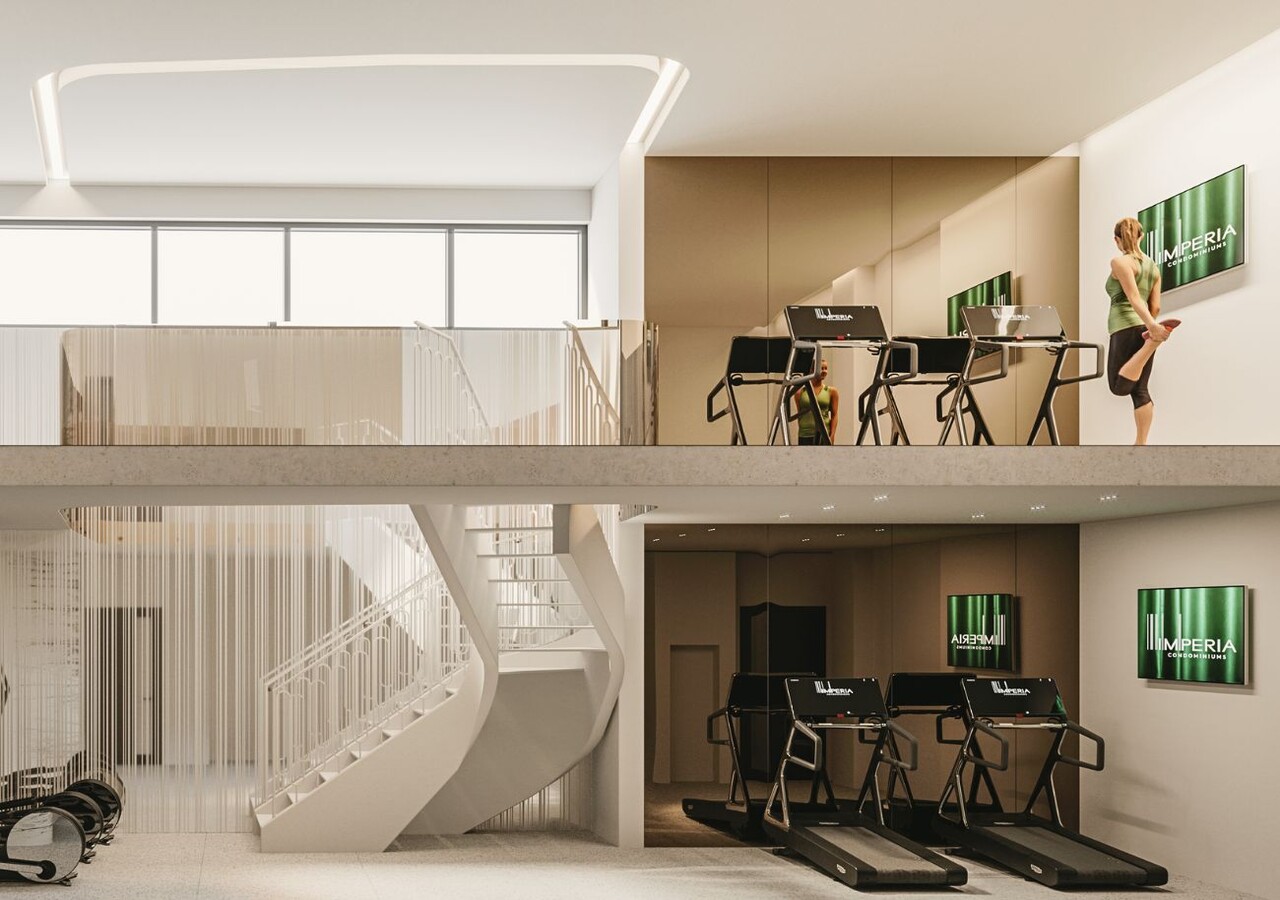Imperia Condominiums gym with yoga room