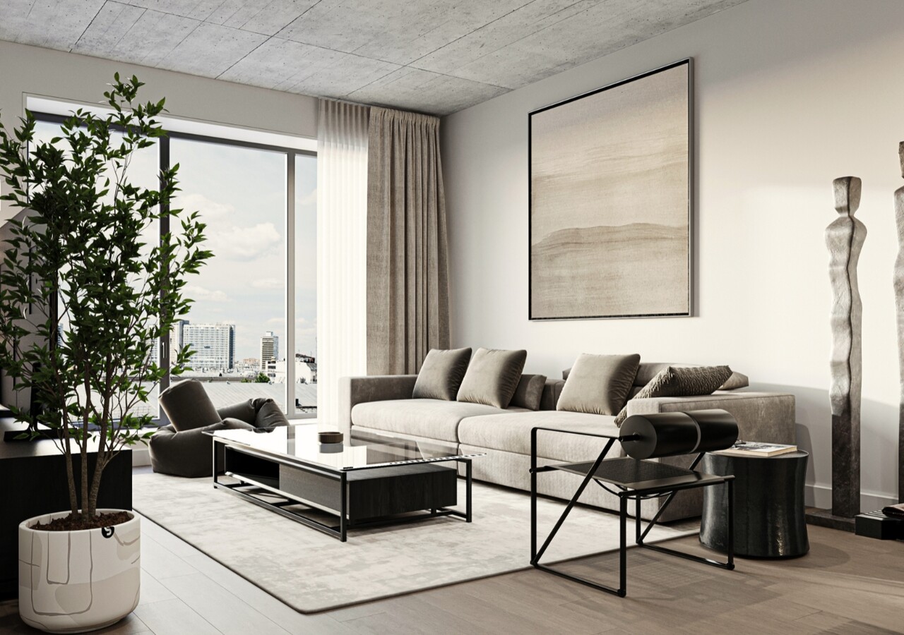 Équinoxe Lévesque Ouest living room