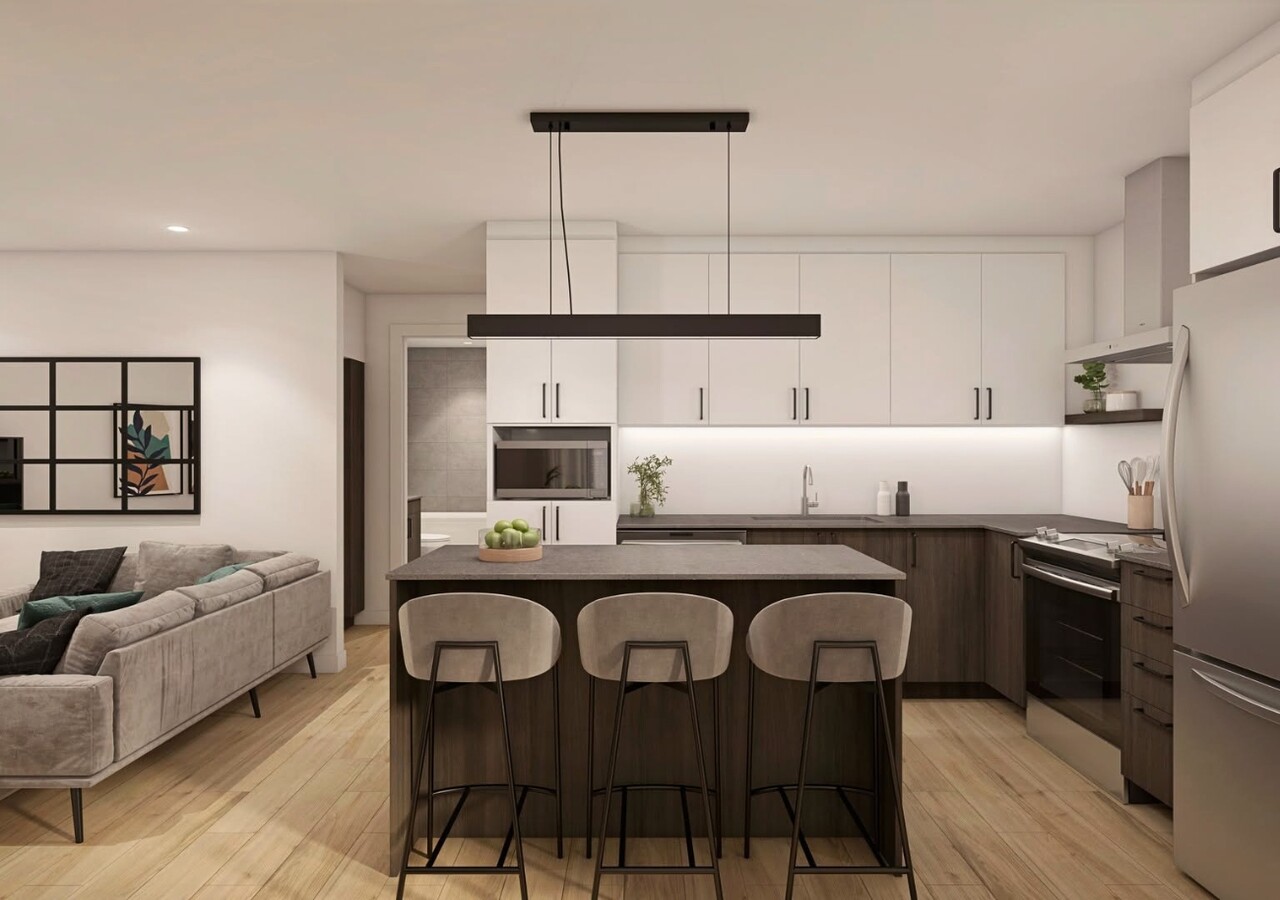 L'Urbania condos locatifs cuisine moderne