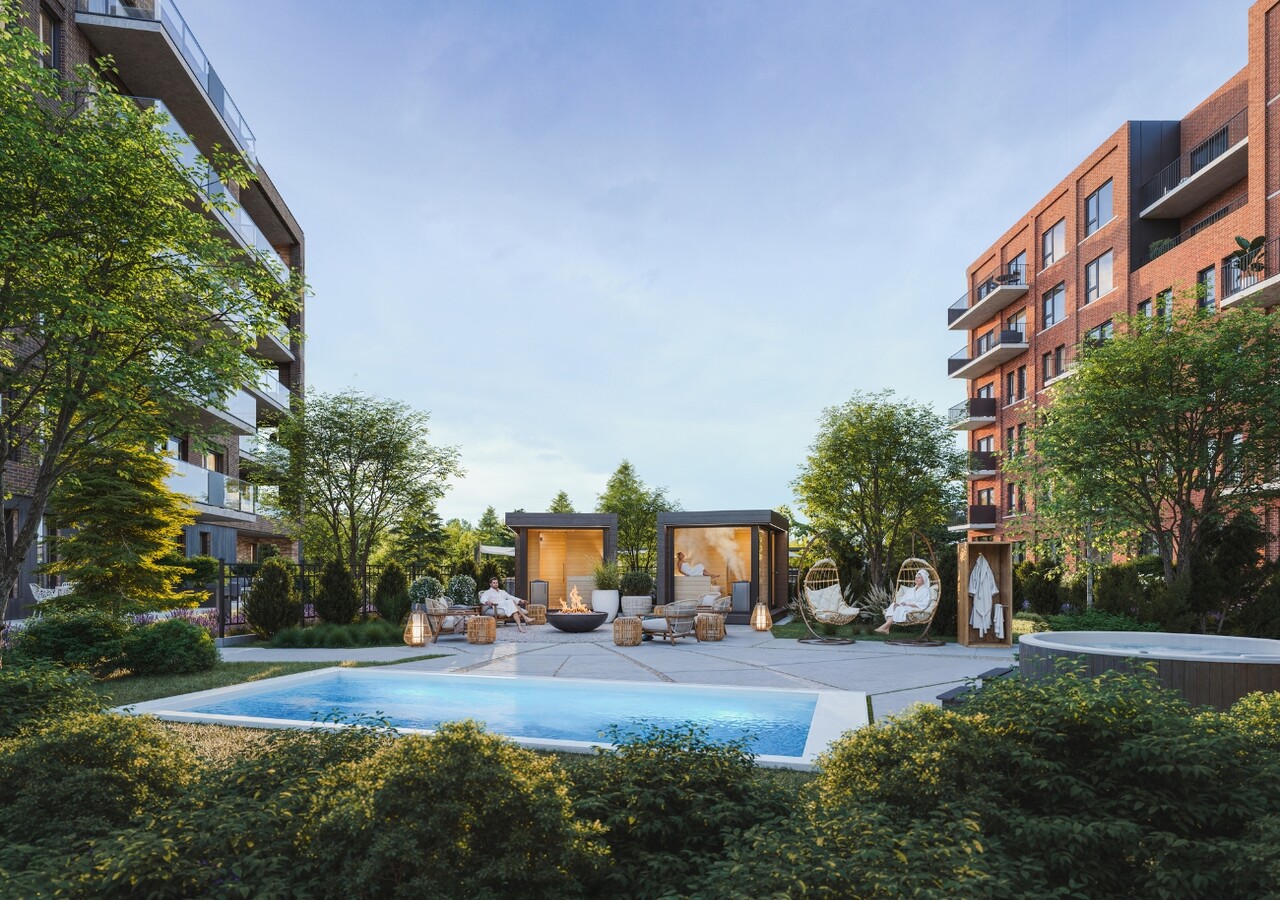 Quartier Louka Granby piscine extérieure
