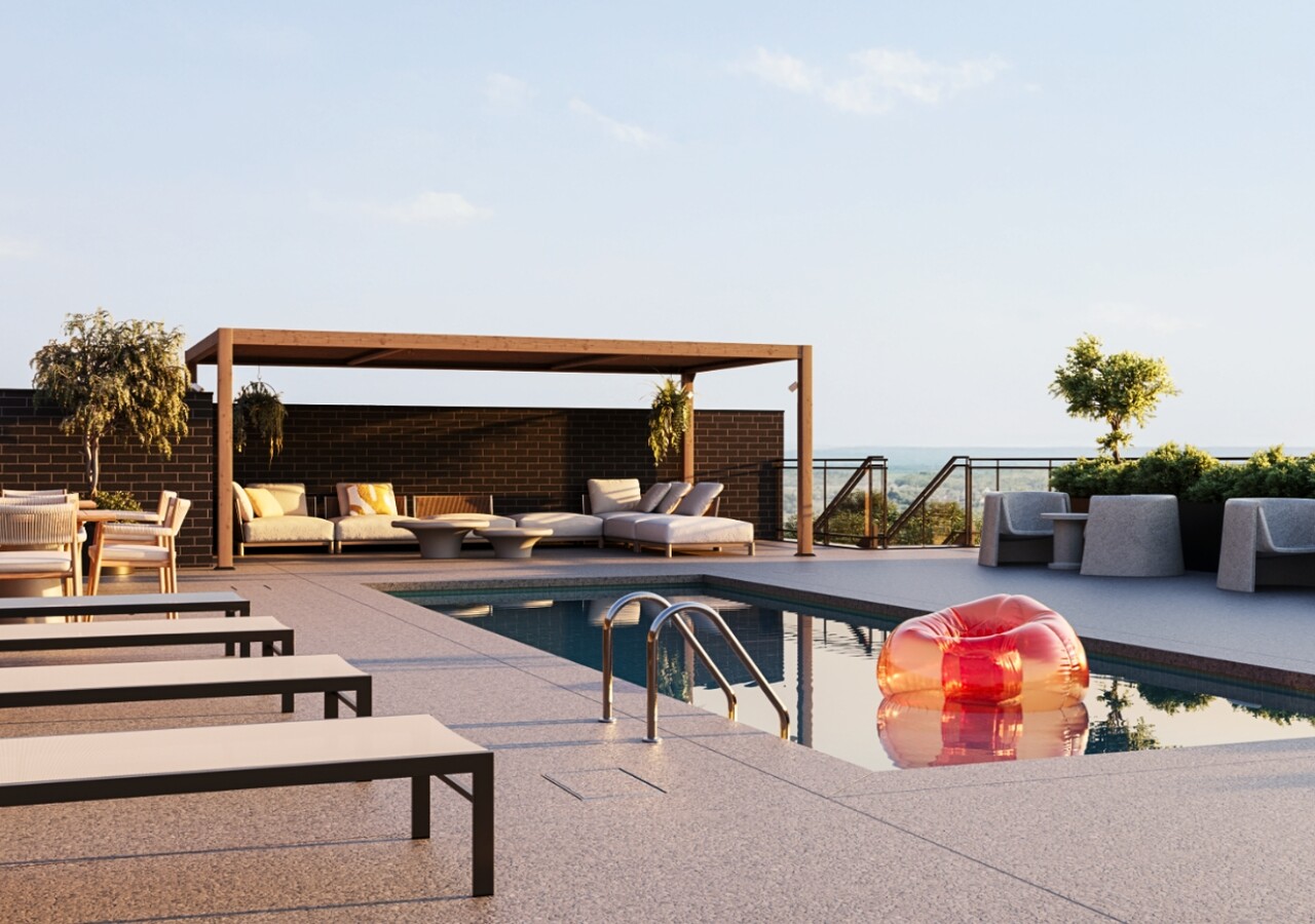 La Tour Sainte Rose rooftop terrace with pool