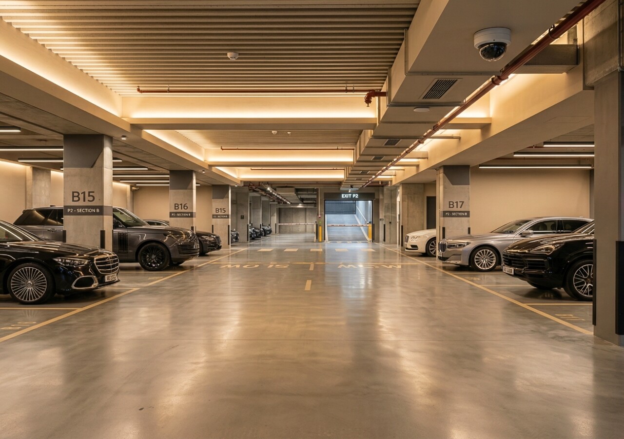 La Tour Sainte Rose indoor parking